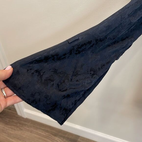 Free People Black Silky Printed Blazer - Picture 2 of 9